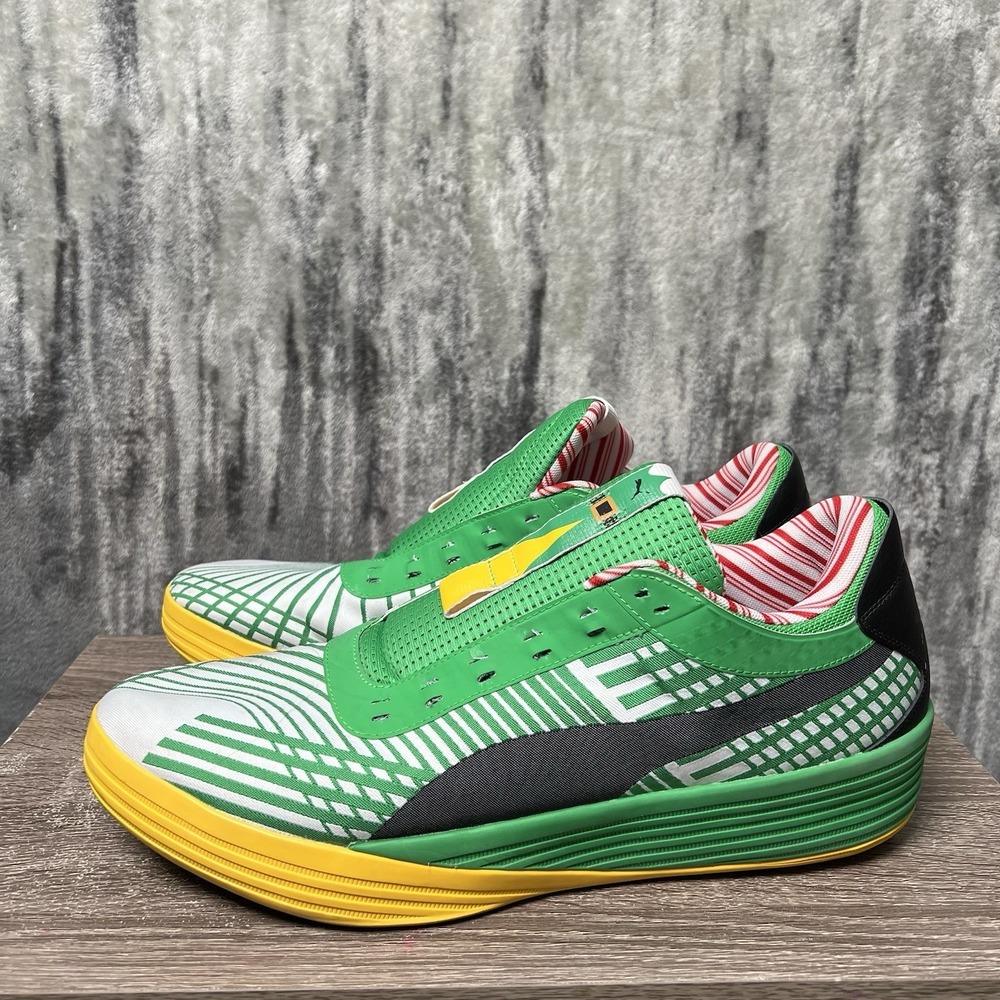 Puma Clyde All-Pro Buddy The‎ Elf Mens Sz 17 Green Yellow Shoes 194894-01 Rare